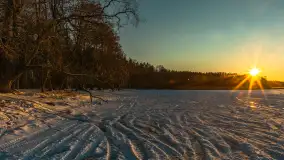 Jezioro Dargin przed zachodem słońca, luty 2025 r. - zdjęcie 5