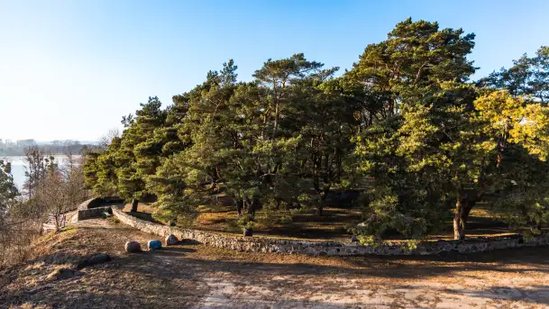 Cmentarz wojenny Jagerhohe zimą... ale bez śniegu, luty 2025 r.