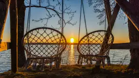 Zachód słońca nad jeziorem Mamry, Zwierzyniecki Róg, marzec 2025 r. - zdjęcie 17