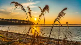 Zachód słońca na Fuledzie, jezioro Dobskie, marzec 2025 r. - zdjęcie 5