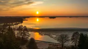 Zachód słońca na Fuledzie, jezioro Dobskie, marzec 2025 r. - zdjęcie 34