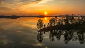 Zachód słońca na Fuledzie, jezioro Dobskie, marzec 2025 r. - zdjęcie 17