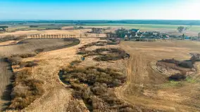 Rzeki Guber i Sajna na zdjęciach z drona, marzec 2025 r. - zdjęcie 7