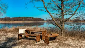 Plaża w Kleszczewie i jezioro Wojnowo, marzec 2025 r. - zdjęcie 20