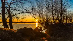 Zachód nad jeziorem Śniardwy, Szeroki Ostrów, marzec 2025 r. - zdjęcie 42