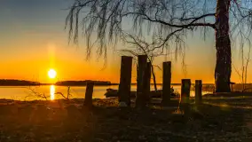 Zachód nad jeziorem Śniardwy, Szeroki Ostrów, marzec 2025 r. - zdjęcie 4