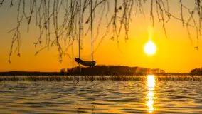 Zachód nad jeziorem Śniardwy, Szeroki Ostrów, marzec 2025 r. - zdjęcie 9