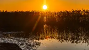 Zachód nad jeziorem Śniardwy, Szeroki Ostrów, marzec 2025 r. - zdjęcie 20