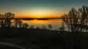 Zachód nad jeziorem Śniardwy, Szeroki Ostrów, marzec 2025 r. - zdjęcie 31