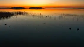 Zachód nad jeziorem Śniardwy, Szeroki Ostrów, marzec 2025 r. - zdjęcie 38