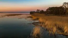 Zachód nad jeziorem Śniardwy, Szeroki Ostrów, marzec 2025 r. - zdjęcie 6