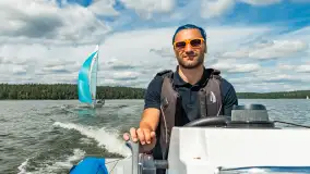 Młodzi adepci żeglarstwa nad jeziorem Dadaj - Rumszewicz Sailing - zdjęcie 54