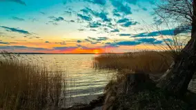 Kwietniowy zachód słońca nad jeziorem Niegocin, Bystry - zdjęcie 4