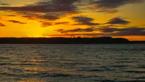 Zachód słońca nad jeziorem Kisajno, widziany z portu COS - zdjęcie 21