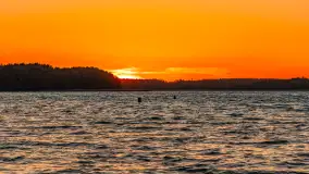 Zachód słońca nad zatoką Tracz i jeziorem Kisajno - zdjęcie 31