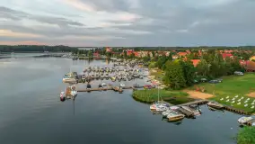 Zachód słońca nad jeziorem Bocznym, Rydzewo z lotu ptaka, lipiec 2025 r. - zdjęcie 39