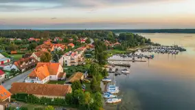 Zachód słońca nad jeziorem Bocznym, Rydzewo z lotu ptaka, lipiec 2025 r. - zdjęcie 22