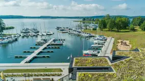Przystań Nautica z lotu ptaka, lipcowy poranek, 2025 r. - zdjęcie 18