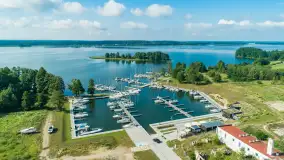 Przystań Nautica z lotu ptaka, lipcowy poranek, 2025 r. - zdjęcie 10