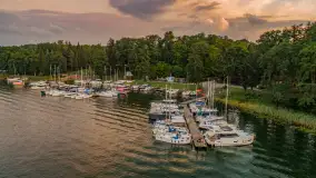 Zachód słońca nad jeziorem Kisajno, Łabędzi Ostrów, lipiec 2025 r. - zdjęcie 5