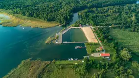 Mamry, Węgorapa i Węgorzewo w tle z drona, sierpień 2025 r. - zdjęcie 6