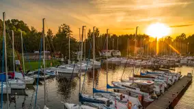 Zachód słońca w Węgorzewie, port Keja, sierpień 2025 r. - zdjęcie 8