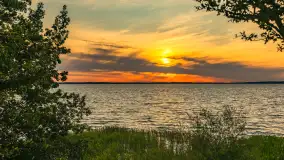Zachód słońca nad jeziorem Śniardwy, Szeroki Ostrów, czerwiec 2025 r. - zdjęcie 3