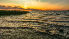 Zachód słońca nad jeziorem Śniardwy, Szeroki Ostrów, czerwiec 2025 r. - zdjęcie 2