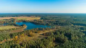 Jezioro Wesołek i puszcza Piska z drona, jesień 2025 r. - zdjęcie 28