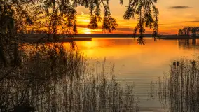 Zachód słońca nad jeziorem Gołdopiwo, listopad 2025 r. - zdjęcie 11