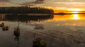 Zachód słońca nad jeziorem Gołdopiwo, listopad 2025 r. - zdjęcie 43