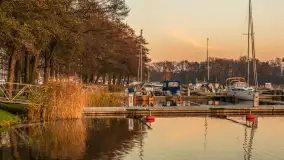 Zachód słońca, końcówka kolorów jesieni w Sztynorcie, listopad 2025 r. - zdjęcie 44