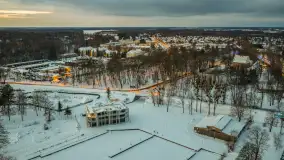Giżycko pod koniec dnia z drona, styczeń 2026 r. - zdjęcie 36