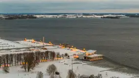 Giżycko pod koniec dnia z drona, styczeń 2026 r. - zdjęcie 33