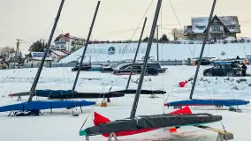 Pierwsze bojery w sezonie 2026 (styczeń), jezioro Śniardwy, Nowe Guty - zdjęcie 30