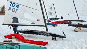 Pierwsze bojery w sezonie 2026 (styczeń), jezioro Śniardwy, Nowe Guty - zdjęcie 4