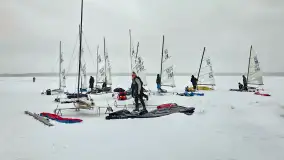 Pierwsze bojery w sezonie 2026 (styczeń), jezioro Śniardwy, Nowe Guty - zdjęcie 23