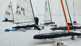 Pierwsze bojery w sezonie 2026 (styczeń), jezioro Śniardwy, Nowe Guty - zdjęcie 25