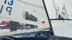 Pierwsze bojery w sezonie 2026 (styczeń), jezioro Śniardwy, Nowe Guty - zdjęcie 20