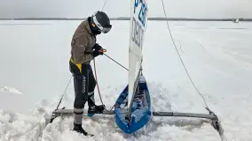 Pierwsze bojery w sezonie 2026 (styczeń), jezioro Śniardwy, Nowe Guty - zdjęcie 7