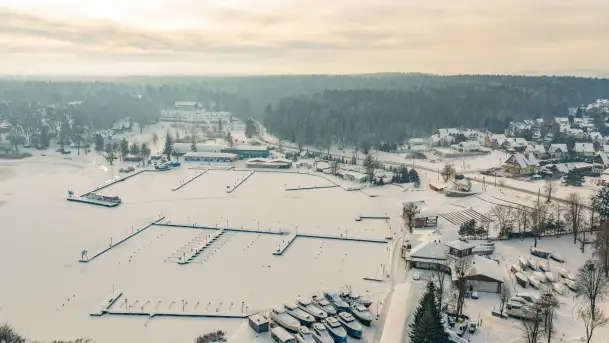 Porty w Wilkasach i Niegocin w zimowej scenerii, styczeń 2026 r.