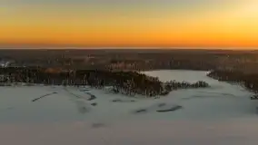 Zachód słońca nad jeziorem Nidzkim, Ruciane Nida z drona, styczeń 2026 r.  - zdjęcie 34