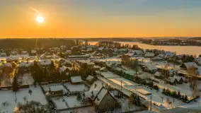 Zachód słońca nad jeziorem Bocznym z drona, styczeń 2026 r. - zdjęcie 17