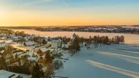 Zachód słońca nad jeziorem Bocznym z drona, styczeń 2026 r. - zdjęcie 5