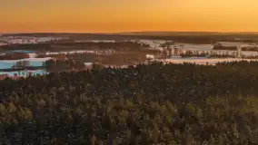 Zachód słońca nad jeziorem Bocznym z drona, styczeń 2026 r. - zdjęcie 38
