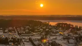 Zachód słońca nad jeziorem Bocznym z drona, styczeń 2026 r. - zdjęcie 46