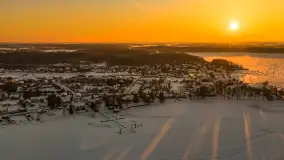 Zachód słońca nad jeziorem Bocznym z drona, styczeń 2026 r. - zdjęcie 42