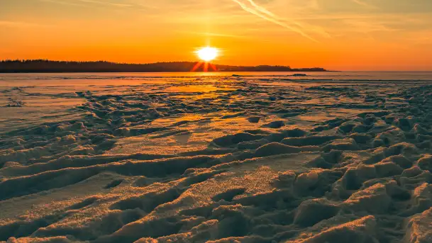 Zachód słońca nad jeziorem Śniardwy, styczeń 2026 r. - zdjęcie 8