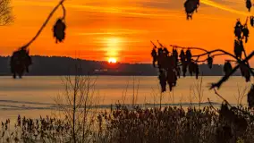 Zachód słońca nad jeziorem Śniardwy, styczeń 2026 r. - zdjęcie 12