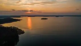 Marcowy zachód słońca nad jeziorem Dobskim - zdjęcie 5